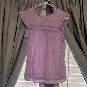Old Navy Lavender Ruffle Sleeve Blouse
